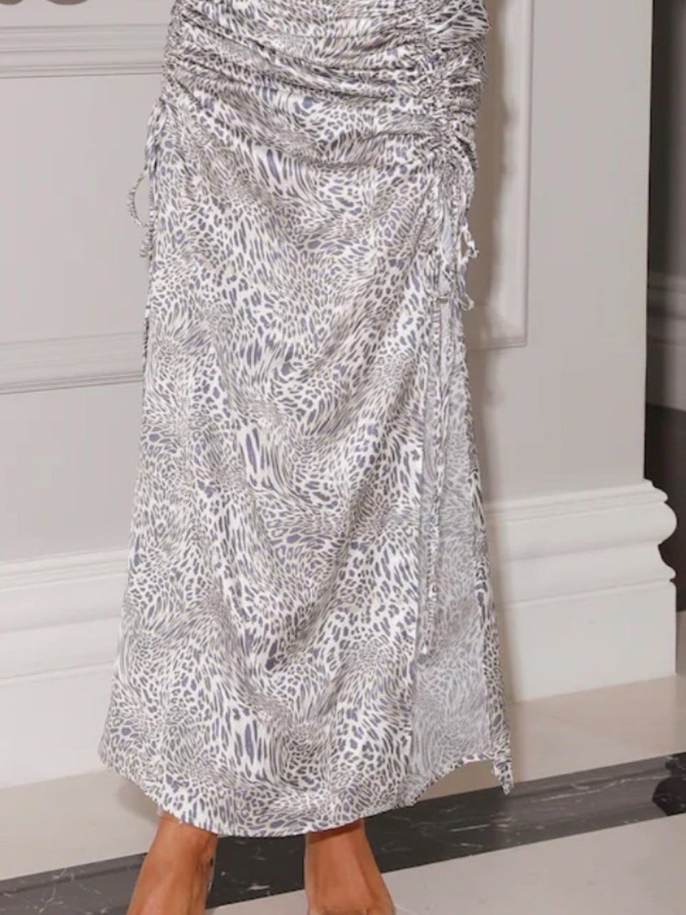 LIONESS LE PARIS MIDI SKIRT LEOPARD